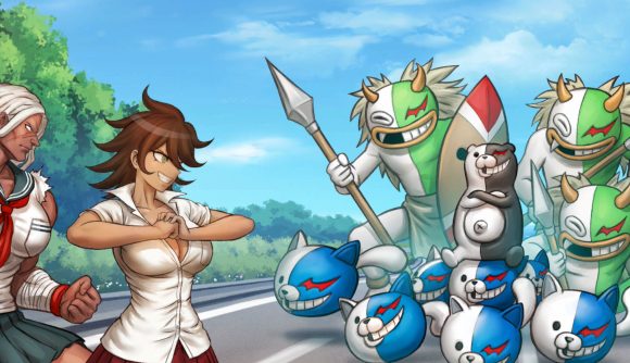 Screenshot of battling characters from Danganronpa S