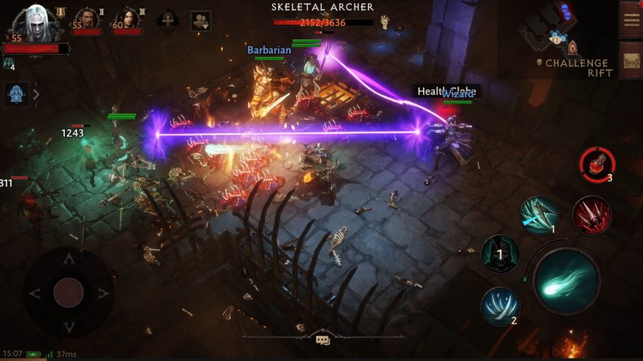 Screenshot form a Diablo Immortal rift dungeon