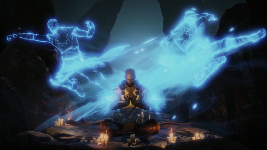 Key of Diablo Immortal's monk praying for build guide