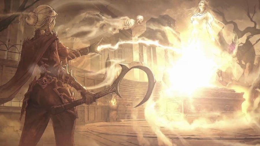 Screenshot from first world cutscene in Diablo Immortal review