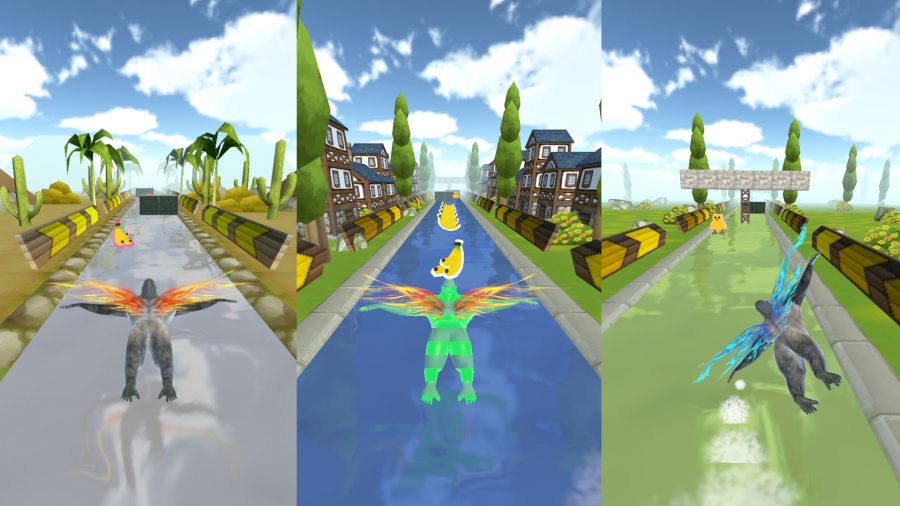 Screenshots from Flying Gorilla game