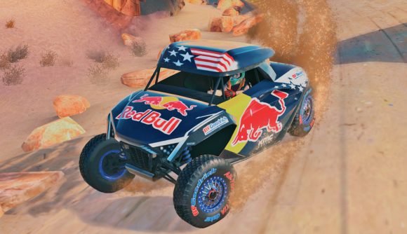 Screenshot of a Red Bully rally racer for Offroad Unchained news