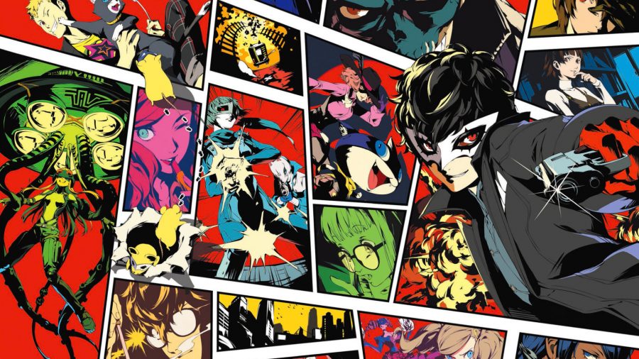 Comic book styled Persona 5 wallpaper