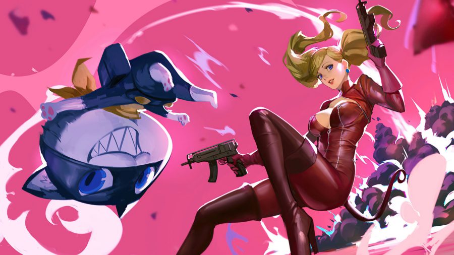 Ann and Morgan action sequence Persona 5 wallpaper