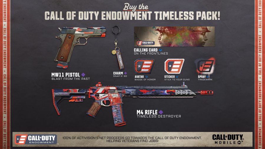 Everything you recieve in the CoD: Mobile timeless pack