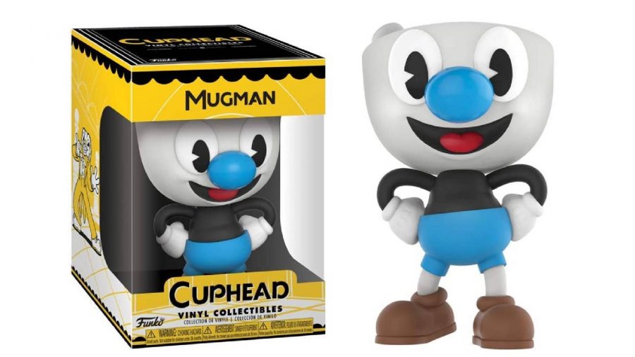 Cuphead Funko Pop: a product image shows a Funko Pop figure of Mugman