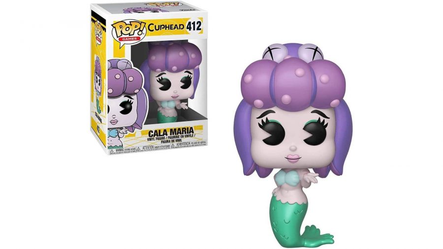 Cuphead Funko Pop: A product image shows a funko of Cali Maria from Cuphead 