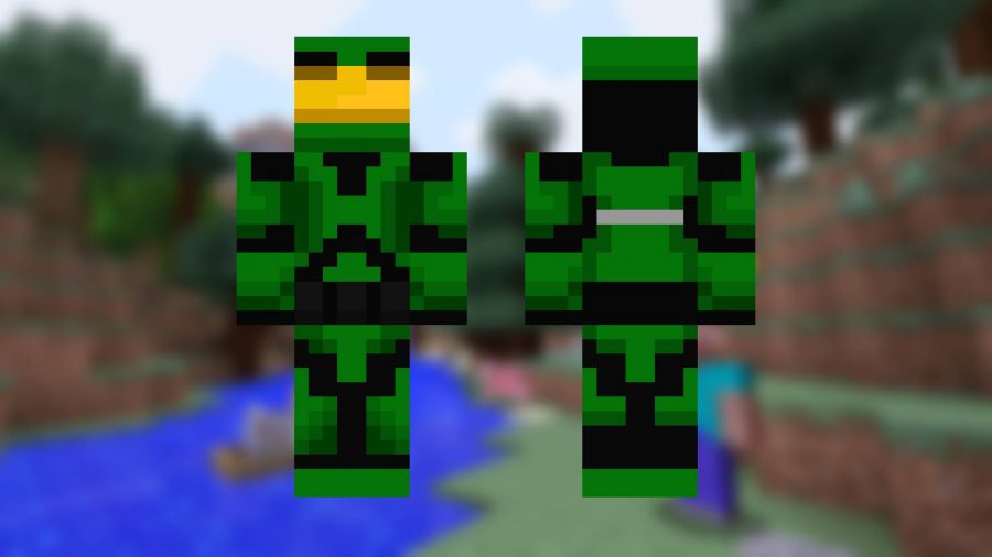 Minecraft skins: Master Chief is visible in the Minecraft style