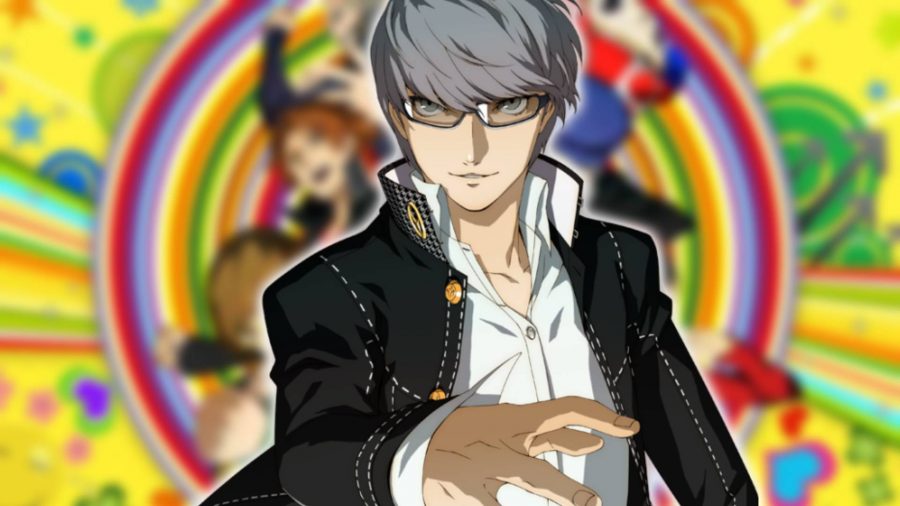 Persona 4 characters: the protagonist, known us Yu, from Persona 4 Golden looks towards the viewer 