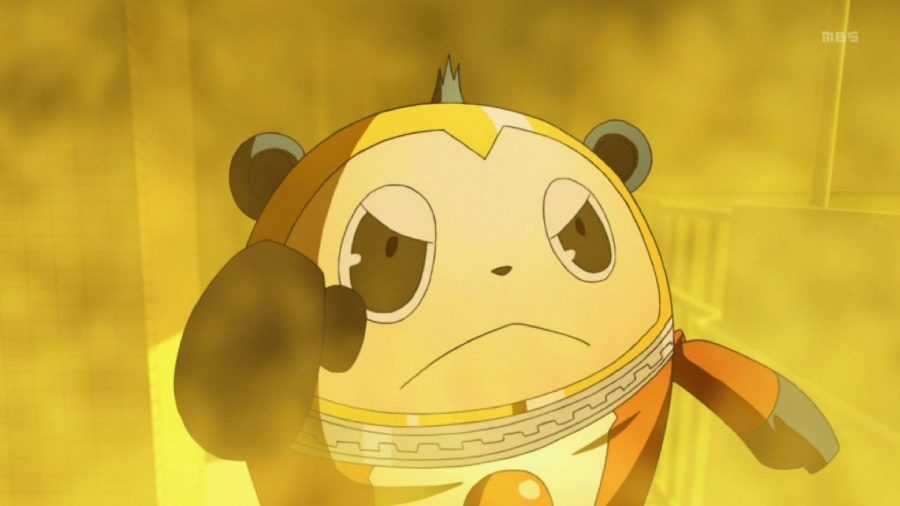 Persona 4 Teddie: A screenshot shows Teddie - the bear and clown hybrid - from Persona 4 The Golden