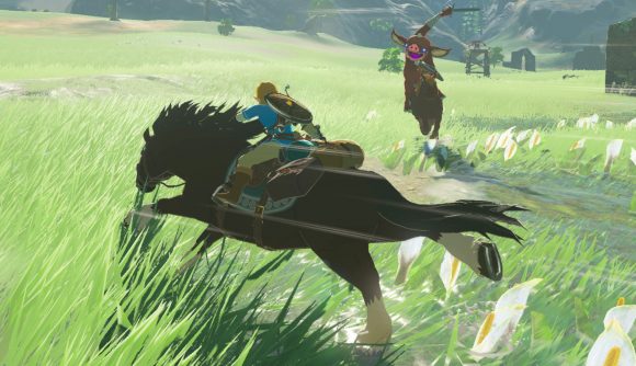 Link riding a horse