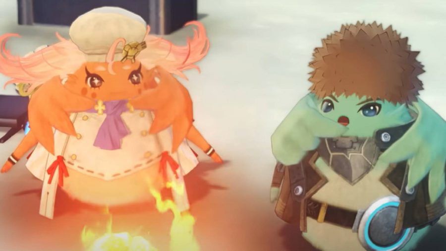 Xenblade Chronicles 3 heroes:two round furry creatures are shown, dressed in armour