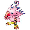 Biyomon sprite with the classic pink and blue design