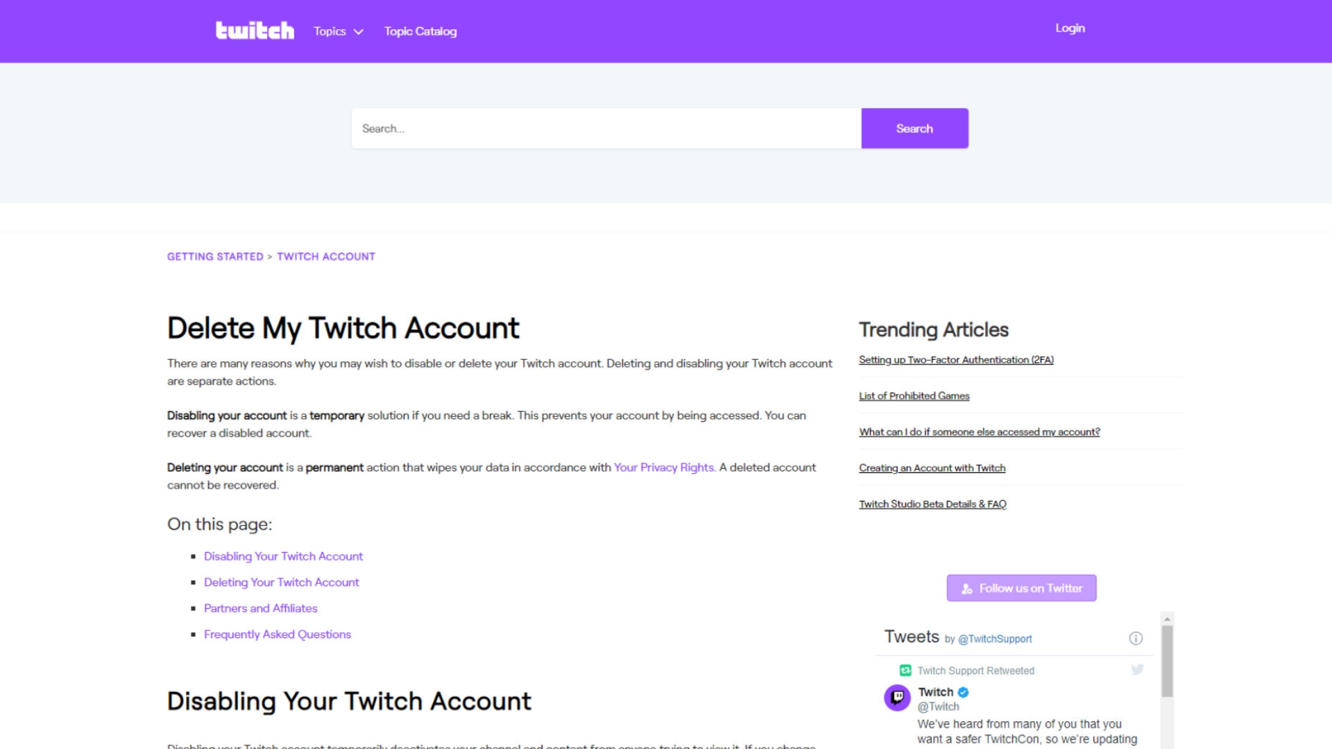 Creating an Account with Twitch